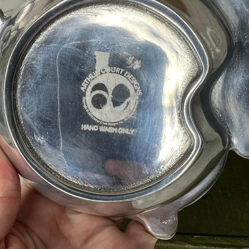 Arthur Court Designs Bunny Childrens Bowl Aluminum Rabbit Dish 6 Inch